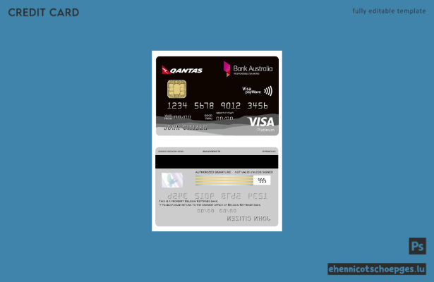 Beispielvorschau der Australia Bank Australia Platinum Rewards Visa Card
